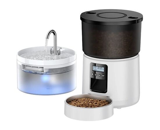 ROJECO Button 3L Food Dispenser with 2L Water Dispenser Viedās iekārtas un piederumi