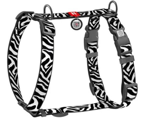 Waudog WAU DOG SZELKI GUARD NYLON M              20mm/46-60cm ZEBRA Citas preces