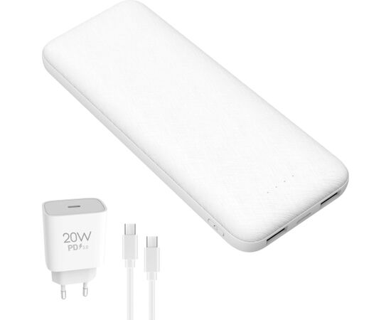 Platinet power bank + USB charger 10000mAh Kit PMPB10SETW, white Новинки Компьютерная техника