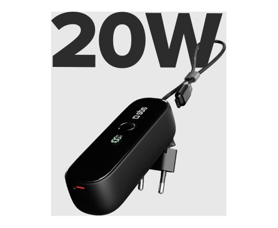 SBS power bank PD20 5000mAh, black Новинки Компьютерная техника