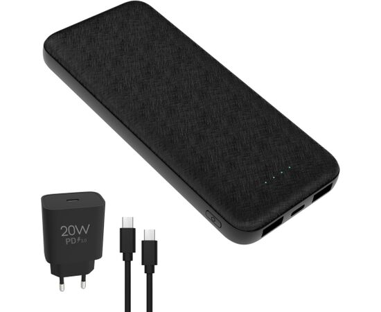 Platinet power bank + USB charger 10000mAh Kit PMPB10SETB, black Новинки Компьютерная техника