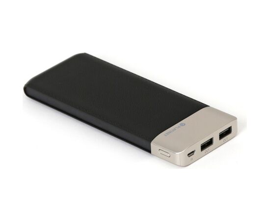 Platinet power bank Leather 11000mAh 2.1A 2xUSB Li-Po, black (43793) Новинки Компьютерная техника