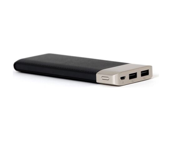 Platinet power bank Leather 11000mAh 2.1A 2xUSB Li-Po, black (43793) Новинки Компьютерная техника