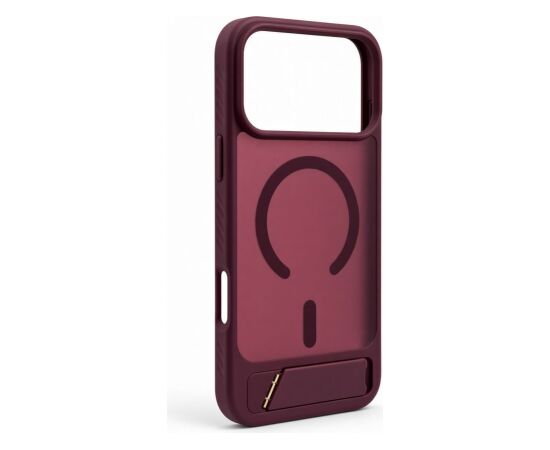 Evelatus Apple  iPhone 18 Pro Max Rubber Coated MagSafe With Stand Case Burgundy Neoriģinālie Maciņi