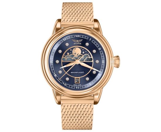 AVIATOR Douglas Moonflight  Diamonds Edition V.1.33.2.380.5 Rokas pulksteņi 