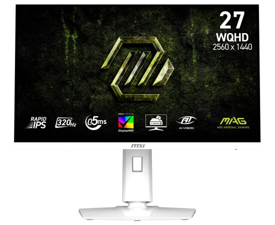 MSI MAG 274QRFWDE X32 (68.6 cm (27 inches), white, WQHD, Rapid-IPS, HDR Ready, 320Hz panel) Monitori