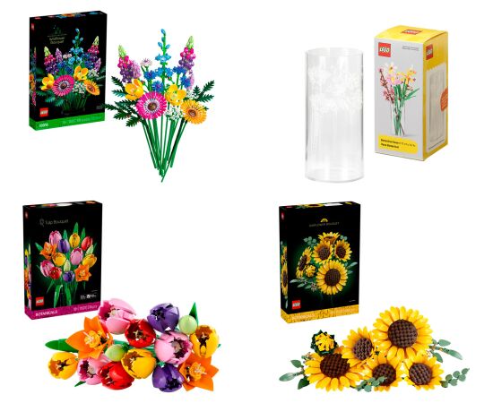 LEGO Botanicals Summer Flower Bouquet Bundle (with Vase) Конструкторы