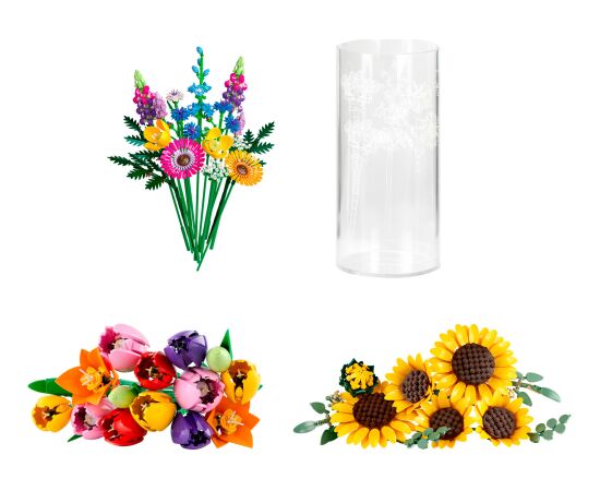 LEGO Botanicals Summer Flower Bouquet Bundle (with Vase) Конструкторы
