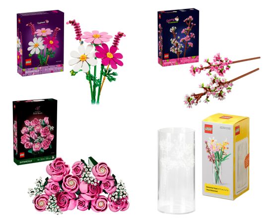 LEGO Botanicals Pink Bouquet Bundle (with Vase) Конструкторы