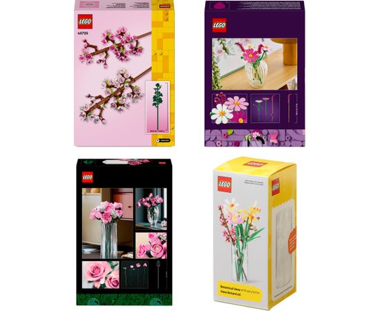 LEGO Botanicals Pink Bouquet Bundle (with Vase) Конструкторы
