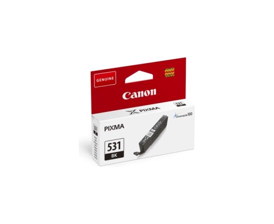 Canon CLI-531BK (6118C001) Ink Cartridge, Black Lāzerprinteru izejmateriāli