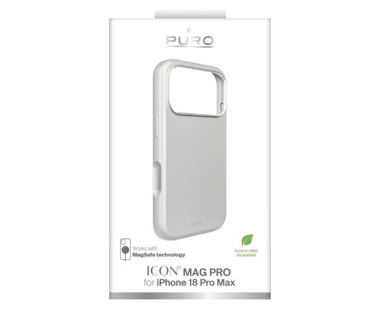 Apple iPhone 18 Pro Max Cover "ICON" Magsafe by Puro Silver Oriģinālie maciņi