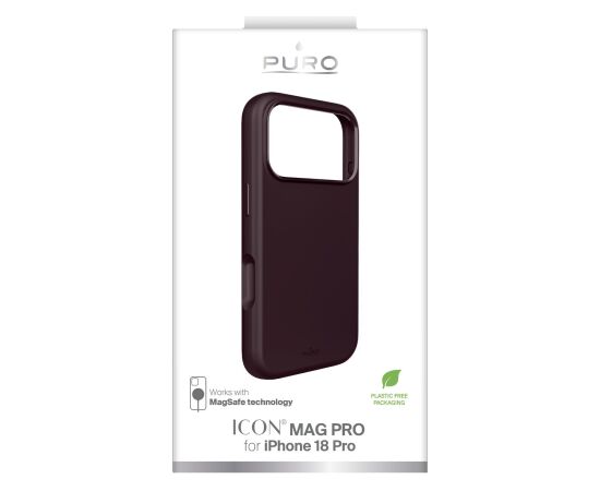 Apple iPhone 18 Pro Cover "ICON" Magsafe by Puro Bordeaux Oriģinālie maciņi