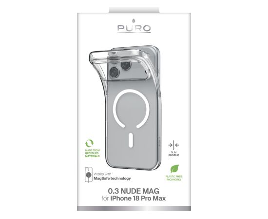Apple iPhone 18 Pro Max Cover 0.3 with Magsafe by Puro Transparent Oriģinālie maciņi