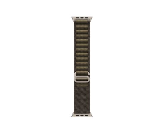 APPLE 49mm Dark Olive Alpine Loop - Medium - Natural Titanium Finish Apple Smart pūlksteņu aksesuāri