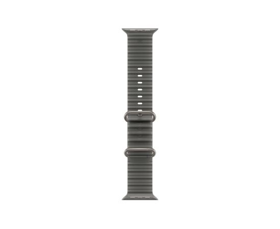 APPLE 49mm Translucent Black Ocean Band - Natural Titanium Finish Smart pūlksteņu aksesuāri