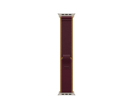 APPLE 49mm Burgundy Trail Loop - S/M - Natural Titanium Finish Smart pūlksteņu aksesuāri