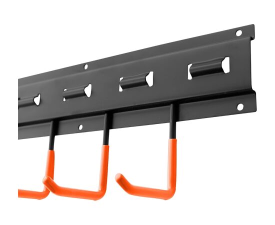 Maclean Wall-Mounted Garden Tool Organizer, steel, with hooks, max. load 30 kg, width 40 cm, MC-193 Мебель для прихожей