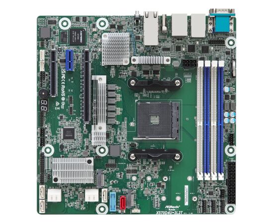 Asrock X570D4U-2L2T/BCM motherboard AMD X570 Socket AM4 micro ATX Mātes plates