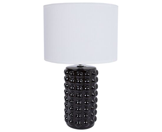Table lamp DUNIK H39cm, black Lampas ar tekstila vai sint. abažūru