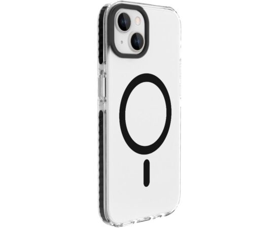 Evelatus Apple  iPhone 15 Plus Clear Case PC+TPU With MagSafe Transparent Black Neoriģinālie Maciņi