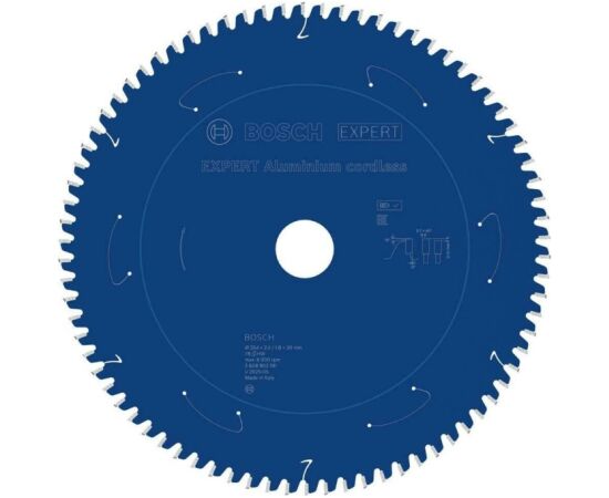 Griešanas disks Bosch 2608902191; 254x30x2,4 mm; Z78 Zāģripas