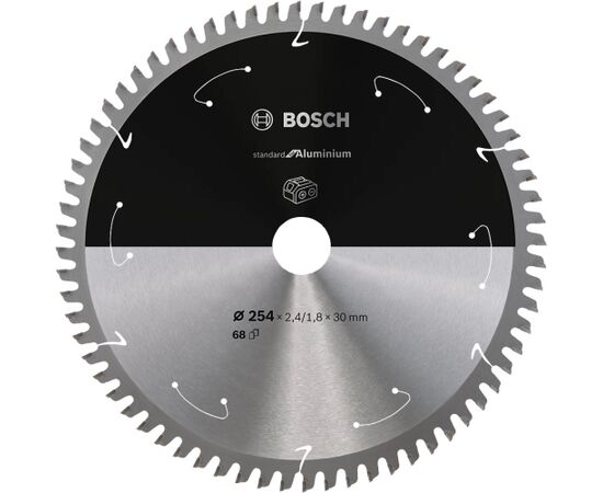 Griešanas disks Bosch 2608837780; 254x30 mm; Z68 Zāģripas