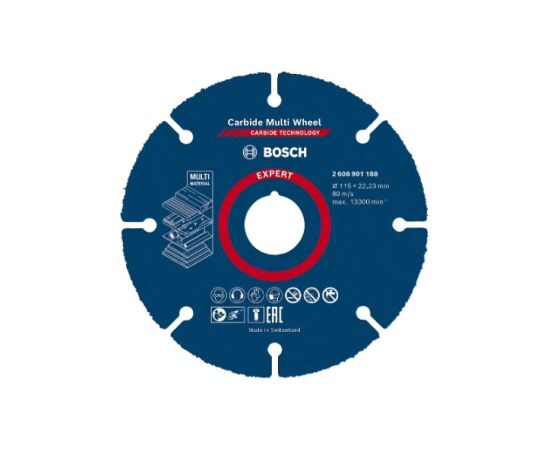 Griešanas disks Bosch 2608901188; 115x22,23 mm Zāģripas