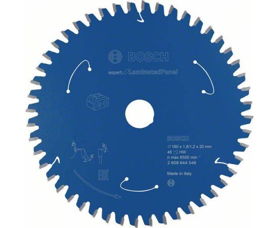 Griešanas disks Bosch 2608644548; 160x20 mm; Z48 Zāģripas