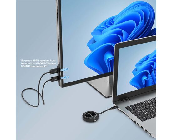 MANHATTAN 1080p Wireless HDMI-Displayadapter + USB-C Sender Aдаптеры