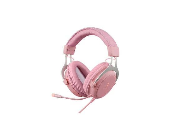 Deltaco Stereo spēļu austiņas ar Klinke, LED, pink Austiņas