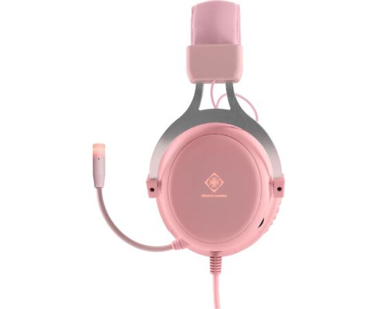 Deltaco Stereo spēļu austiņas ar Klinke, LED, pink Austiņas