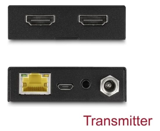DELOCK HDMI Extender Set über Cat.6 Kabel 4K 60 Hz 50 m Adapteri