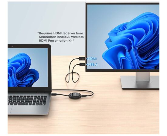 MANHATTAN 1080p bezvadu HDMI displeja adapteris + HDMI raidītājs Adapteri