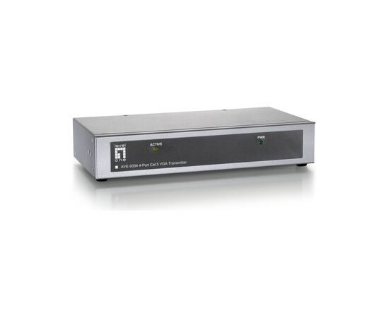 LevelOne VGA  Sender Cat5 4xRJ45/2xDB15      300.00m    Gray Adapteri
