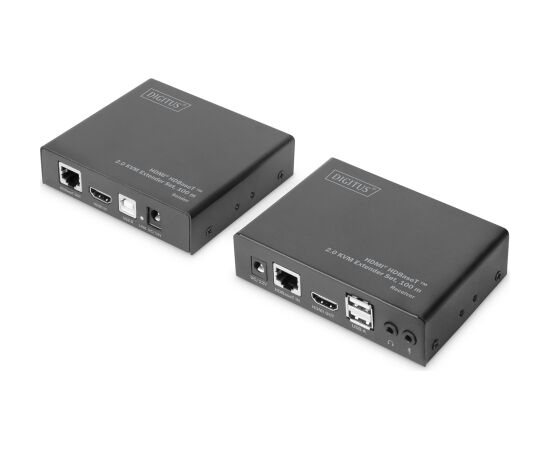 DIGITUS HDMI HDBaseT 2.0 KVM Extender Set, 100 m Aдаптеры