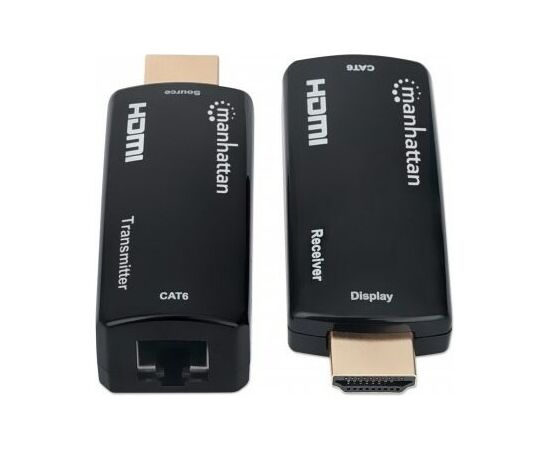 MANHATTAN kompakts 1080p HDMI pārraides komplekts pār Ethernet Adapteri