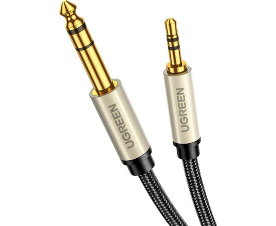 UGREEN 10629 AV127 Audio kabelis 3.5mm uz 6.3mm TRS 3m / pelēks Jaunumi - Audio-Video