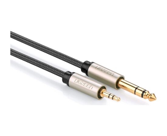 UGREEN 10629 AV127 Audio kabelis 3.5mm uz 6.3mm TRS 3m / pelēks Jaunumi - Audio-Video