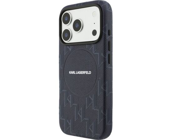 Case Karl Lagerfeld Monogram logo MagSafe Aizsargapvalks priekš iPhone 17 Pro / zils Neoriģinālie Maciņi