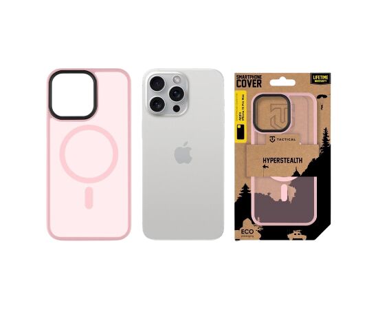 Tactical MagForce Hyperstealth Cover Aizsargapvalks priekš iPhone 15 Pro Max rozā pantera Neoriģinālie Maciņi