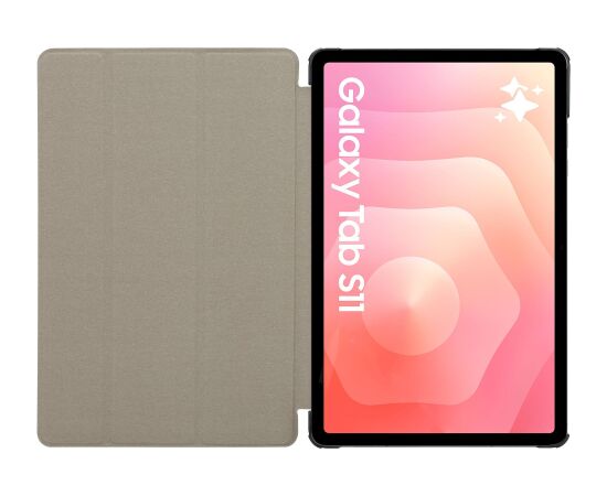 Tactical Book Tri Fold Case Planšetdatoru maciņš priekš Samsung Galaxy TAB S11 / melns Maki Planšetdatoriem