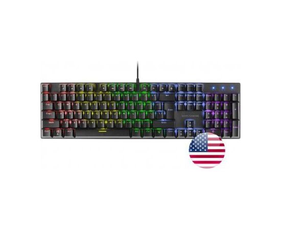 Mars Gaming MK422RUS Spēļu Mehāniska Tastatūra RGB / Red Switch / US Klaviatūras