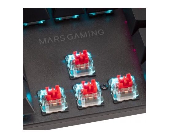 Mars Gaming MK422RUS Spēļu Mehāniska Tastatūra RGB / Red Switch / US Klaviatūras