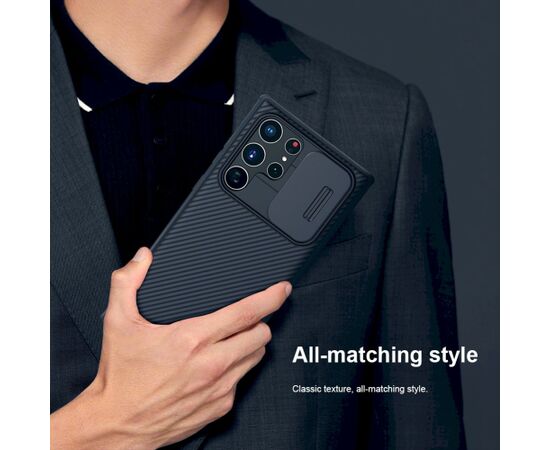 Nillkin CamShield PRO Hard Case Aizsargapvalks priekš Samsung Galaxy S22 Ultra / melns Neoriģinālie Maciņi