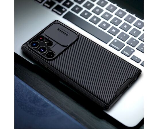 Nillkin CamShield PRO Hard Case Aizsargapvalks priekš Samsung Galaxy S22 Ultra / melns Neoriģinālie Maciņi