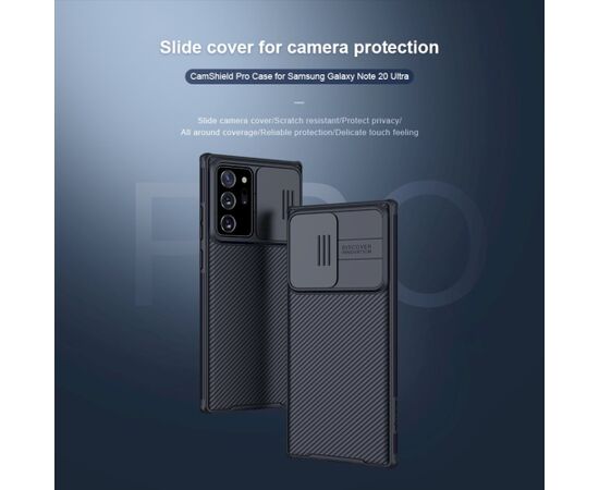 Nillkin CamShield PRO Hard Case Aizsargapvalks priekš Samsung Galaxy Note 20 Ultra / melns Neoriģinālie Maciņi
