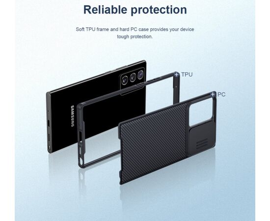Nillkin CamShield PRO Hard Case Aizsargapvalks priekš Samsung Galaxy Note 20 Ultra / melns Neoriģinālie Maciņi