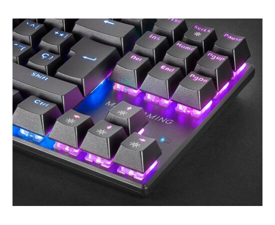 Mars Gaming MK80 Spēļu Mehāniskā Tastatūra RGB / Brown Switch / US Klaviatūras