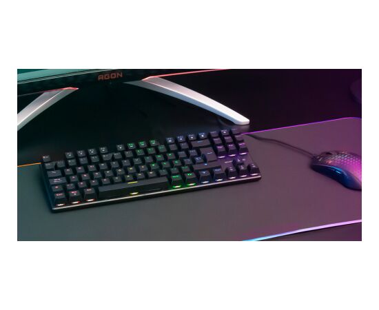 Mars Gaming MK80 Spēļu Mehāniskā Tastatūra RGB / Brown Switch / US Klaviatūras
